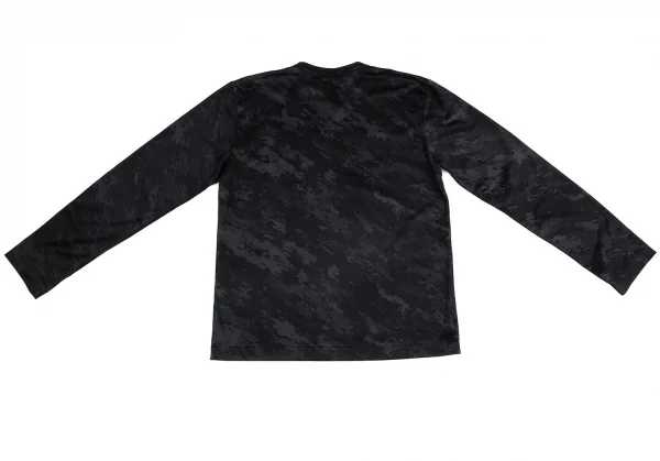 ブラックコムデギャルソンBLACK COMME des GARCONS カモフラプリントカットソー 黒グレーS K-104181_008