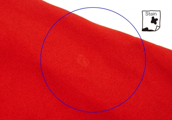 ローブドシャンブル コムデギャルソンrobe de chambre COMME des GARCONS ポリ縮絨裾ラウンドカットデザインモーニングジャケット 赤L K-104193_015