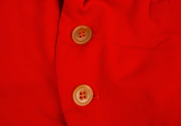 ローブドシャンブル コムデギャルソンrobe de chambre COMME des GARCONS ポリ縮絨裾ラウンドカットデザインモーニングジャケット 赤L K-104193_005