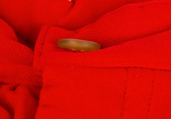 ローブドシャンブル コムデギャルソンrobe de chambre COMME des GARCONSポリ縮絨裾ラウンドカットデザインウエストギャザースカート 赤M K-104194_005