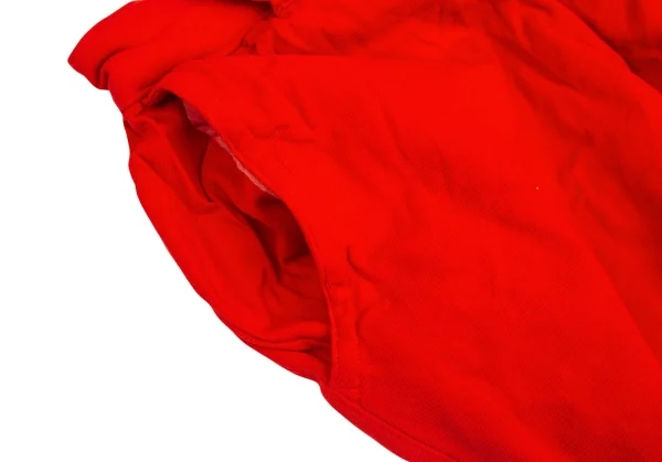 ローブドシャンブル コムデギャルソンrobe de chambre COMME des GARCONSポリ縮絨裾ラウンドカットデザインウエストギャザースカート 赤M K-104194_008