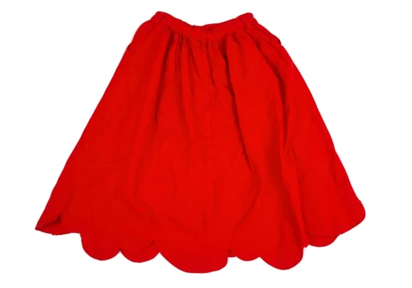 ローブドシャンブル コムデギャルソンrobe de chambre COMME des GARCONS ポリ縮絨裾ラウンドカットデザインセットアップスーツ 赤L・M K-104195_018