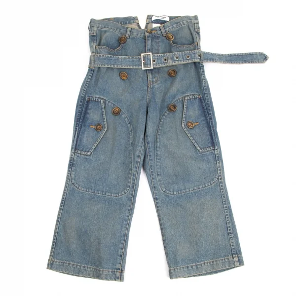 ジュンヤワタナベ コムデギャルソンJUNYA WATANABE COMME des GARCONS ダブルブレストコートデザインデニムパンツ インディゴS K-104201_001