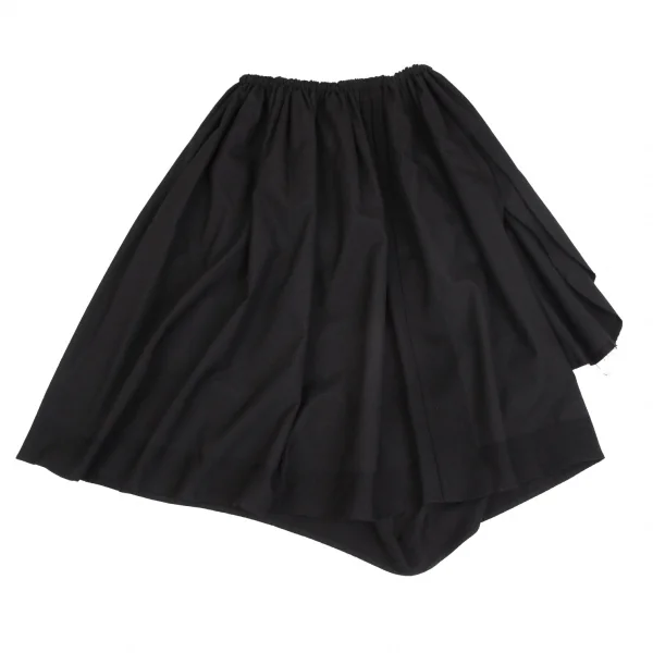 コムデギャルソンCOMME des GARCONS ウールカットオフデザインワイドスカート 黒M位 K-104207_010