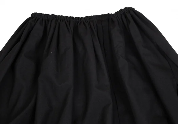 コムデギャルソンCOMME des GARCONS ウールカットオフデザインワイドスカート 黒M位 K-104207_011