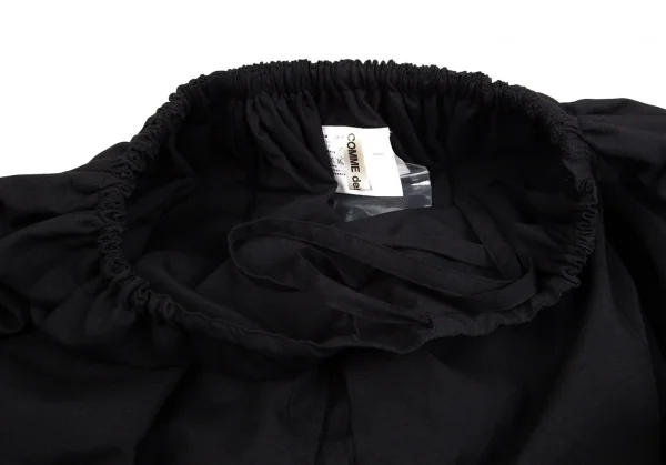 コムデギャルソンCOMME des GARCONS ウールカットオフデザインワイドスカート 黒M位 K-104207_004