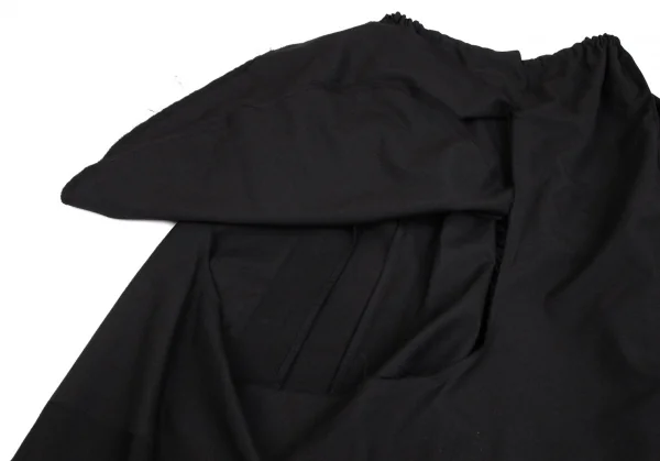 コムデギャルソンCOMME des GARCONS ウールカットオフデザインワイドスカート 黒M位 K-104207_007