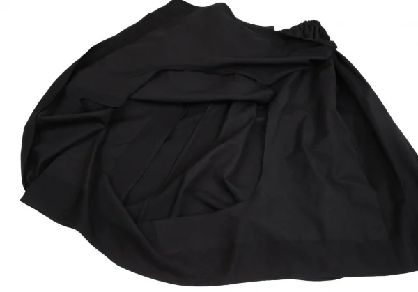 コムデギャルソンCOMME des GARCONS ウールカットオフデザインワイドスカート 黒M位 K-104207_008