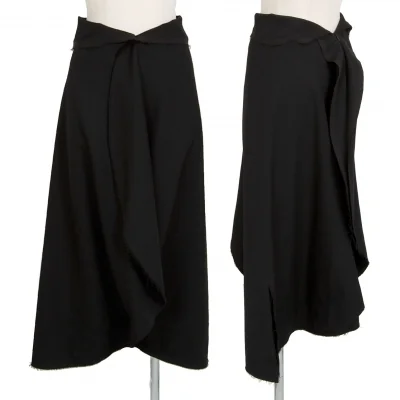 コムデギャルソンCOMME des GARCONSウール裁ち切りサークルシルエットスカート 黒