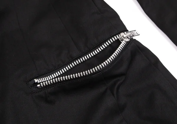 レギュレーション ヨウジヤマモトREGULATION yohji yamamoto コットンジップポケットビッグラペルジャケット 黒2 K-104217_012
