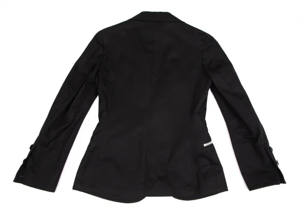 レギュレーション ヨウジヤマモトREGULATION yohji yamamoto コットンジップポケットビッグラペルジャケット 黒2 K-104217_013