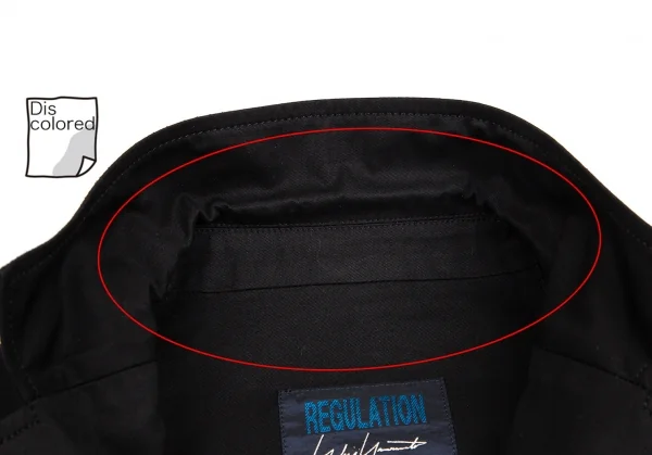 レギュレーション ヨウジヤマモトREGULATION yohji yamamoto コットンジップポケットビッグラペルジャケット 黒2 K-104217_004