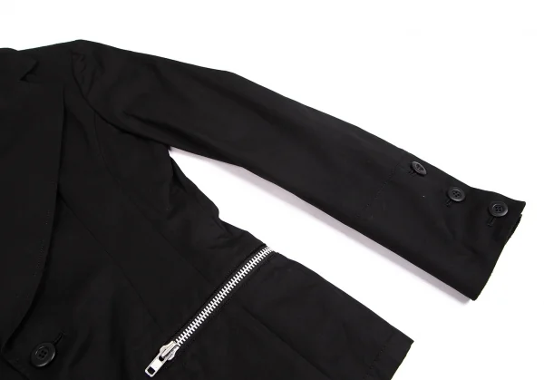 レギュレーション ヨウジヤマモトREGULATION yohji yamamoto コットンジップポケットビッグラペルジャケット 黒2 K-104217_005
