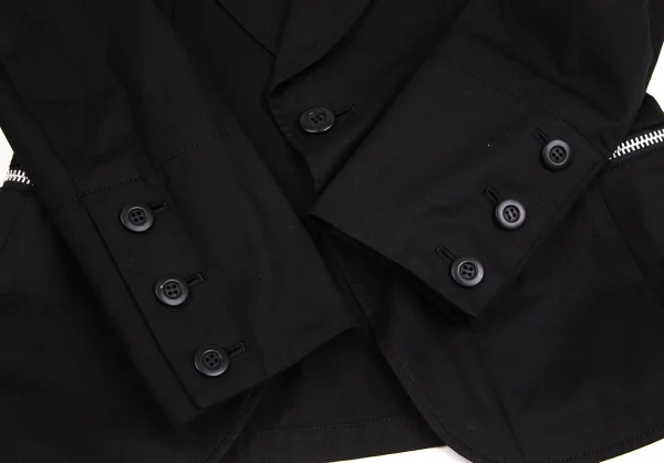 レギュレーション ヨウジヤマモトREGULATION yohji yamamoto コットンジップポケットビッグラペルジャケット 黒2 K-104217_006