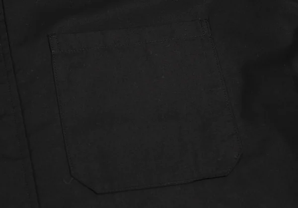 ビーヨウジヤマモトB Yohji Yamamoto コットンブロード襟着脱ロングカフスシャツ 黒1 K-104218_012