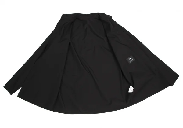 ビーヨウジヤマモトB Yohji Yamamoto コットンブロード襟着脱ロングカフスシャツ 黒1 K-104218_014