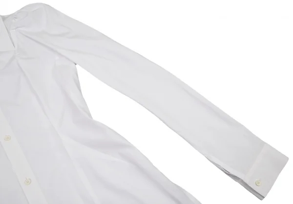 ヨウジヤマモト ファムYohji Yamamoto FEMME コットンブロードギャザースリーブビッグカラーシャツ 白2 K-104225_006