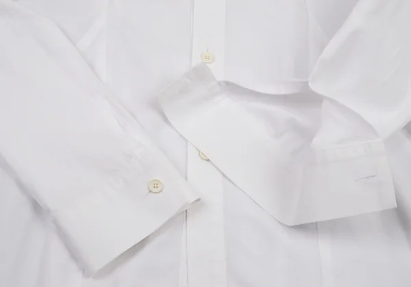 ヨウジヤマモト ファムYohji Yamamoto FEMME コットンブロードギャザースリーブビッグカラーシャツ 白2 K-104225_007