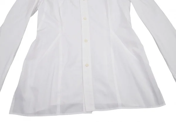 ヨウジヤマモト ファムYohji Yamamoto FEMME コットンブロードギャザースリーブビッグカラーシャツ 白2 K-104225_008