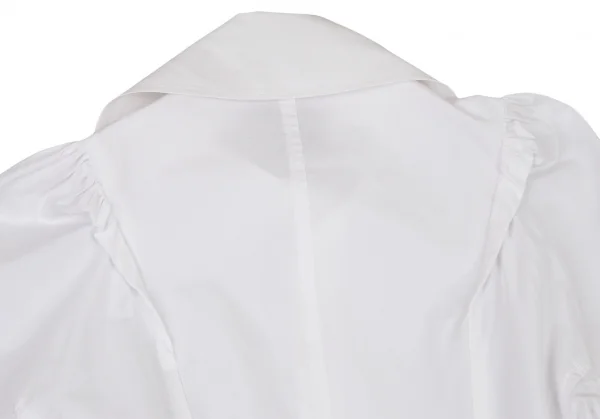 ヨウジヤマモト ファムYohji Yamamoto FEMME コットンブロードギャザースリーブビッグカラーシャツ 白2 K-104225_012