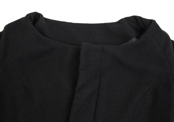 ヨウジヤマモト ファムYohji Yamamoto FEMME ウールカシミヤフライフロントラグランコート 黒2 K-104232_005