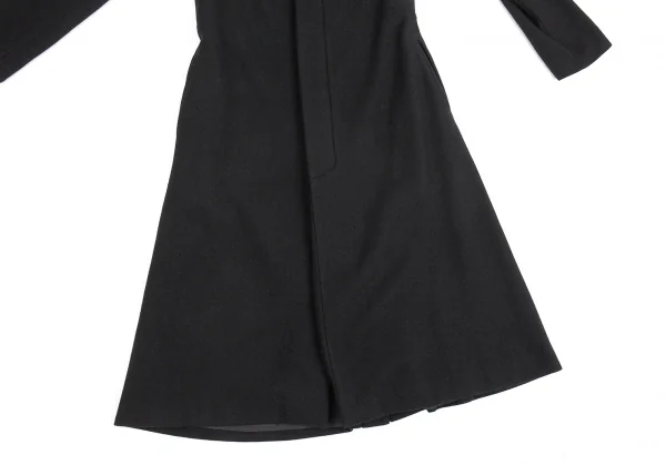 ヨウジヤマモト ファムYohji Yamamoto FEMME ウールカシミヤフライフロントラグランコート 黒2 K-104232_011