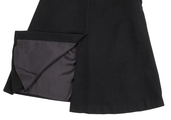 ヨウジヤマモト ファムYohji Yamamoto FEMME ウールカシミヤフライフロントラグランコート 黒2 K-104232_018