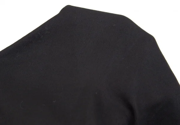 ヨウジヤマモト ファムYohji Yamamoto FEMME シアーコットン切替デザインノーカラーロングジャケット 黒2 K-104239_016