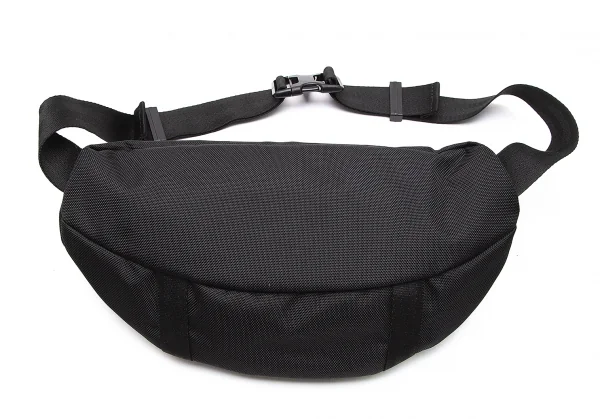 ヨウジヤマモト プールオム×ニューエラYohji Yamamoto POUR HOMME×NEWERA 裏地ブルドッグチェーンロゴ刺繍ナイロンウエストバッグ 黒 K-104247_007