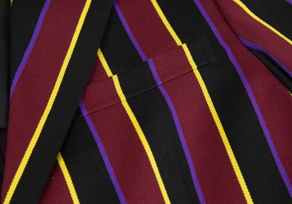 トリココムデギャルソンtricot COMME des GARCONSストライプ3Bスクールジャケット ワイン黒黄青M K-104253_007