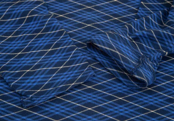 バーバリーBURBERRY LONDON コットンバイアスチェック七分袖カットソー 紺青15 K-104258_006