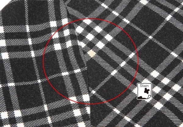 バーバリーBURBERRY LONDON バイアスチェック七分袖ストレッチカットソー 黒 黒白F K-104259_004