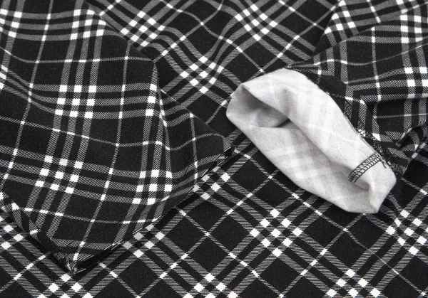 バーバリーBURBERRY LONDON バイアスチェック七分袖ストレッチカットソー 黒 黒白F K-104259_006