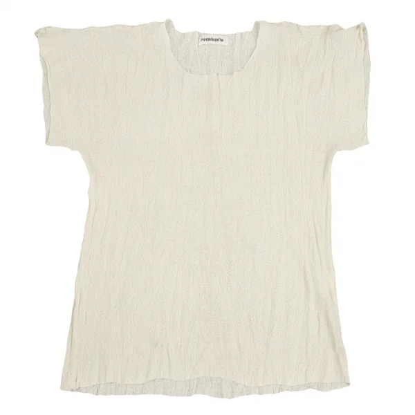 イッセイミヤケペルマネンテISSEY MIYAKE PERMANENTE クレープニットTシャツ ベージュ2 K-104262_001