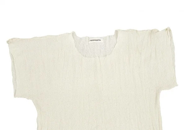 イッセイミヤケペルマネンテISSEY MIYAKE PERMANENTE クレープニットTシャツ ベージュ2 K-104262_002