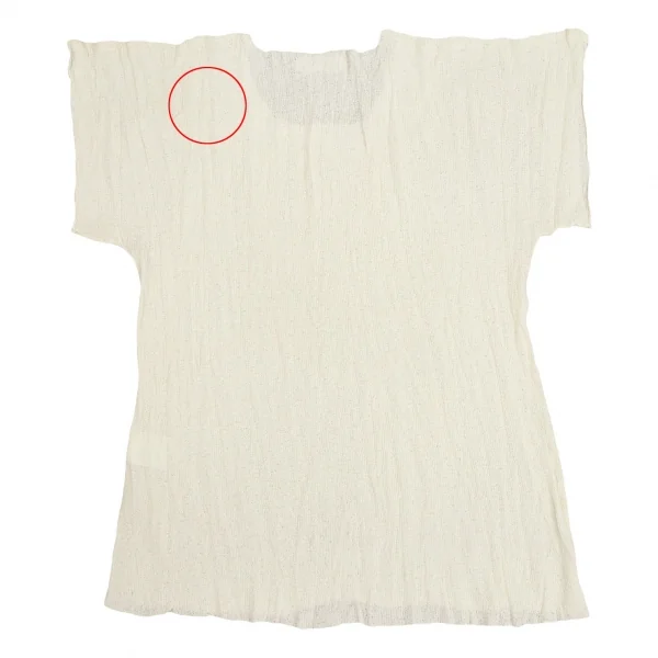 イッセイミヤケペルマネンテISSEY MIYAKE PERMANENTE クレープニットTシャツ ベージュ2 K-104262_008