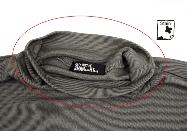 イッセイミヤケペルマネンテISSEY MIYAKEPERMANENTE ストレッチリブハイネックカットソー グレーM K-104264_004