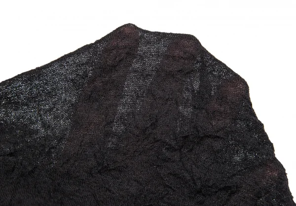 イッセイミヤケペルマネンテISSEY MIYAKEPERMANENTE シワプリーツハイネックカットソー 黒M K-104265_010