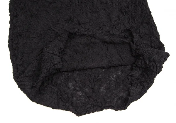 イッセイミヤケペルマネンテISSEY MIYAKEPERMANENTE シワプリーツハイネックカットソー 黒M K-104265_008