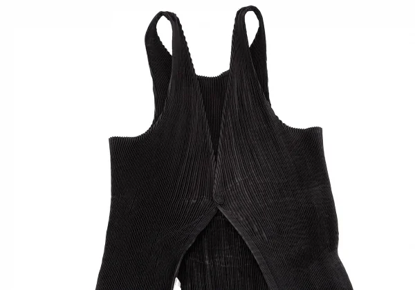 イッセイミヤケISSEY MIYAKE ミヤケデザインスタジオ MIYAKE DESIGN STUDIO プリーツノースリーブロングベスト 黒F K-104270_010