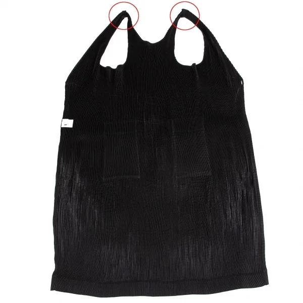 イッセイミヤケISSEY MIYAKE ミヤケデザインスタジオ MIYAKE DESIGN STUDIO プリーツノースリーブロングベスト 黒F K-104270_012