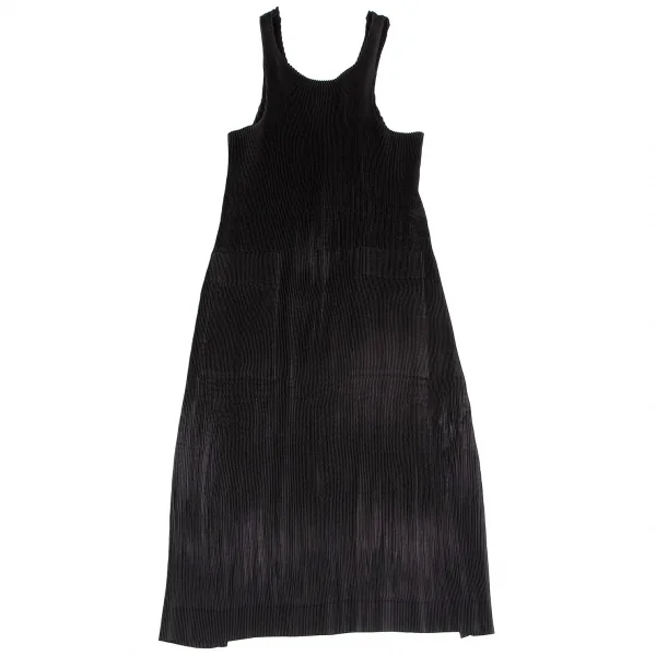 イッセイミヤケISSEY MIYAKE ミヤケデザインスタジオ MIYAKE DESIGN STUDIO プリーツノースリーブロングベスト 黒F K-104270_002