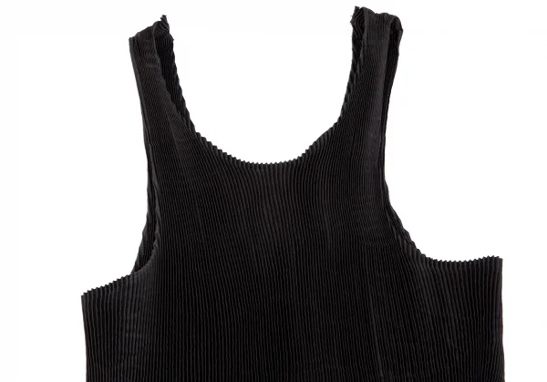 イッセイミヤケISSEY MIYAKE ミヤケデザインスタジオ MIYAKE DESIGN STUDIO プリーツノースリーブロングベスト 黒F K-104270_003