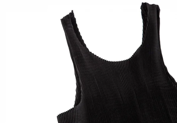 イッセイミヤケISSEY MIYAKE ミヤケデザインスタジオ MIYAKE DESIGN STUDIO プリーツノースリーブロングベスト 黒F K-104270_004