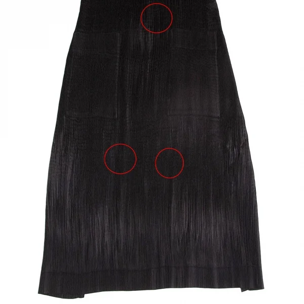 イッセイミヤケISSEY MIYAKE ミヤケデザインスタジオ MIYAKE DESIGN STUDIO プリーツノースリーブロングベスト 黒F K-104270_005