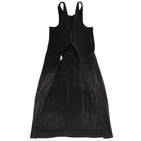 イッセイミヤケISSEY MIYAKE ミヤケデザインスタジオ MIYAKE DESIGN STUDIO プリーツノースリーブロングベスト 黒F K-104270_009