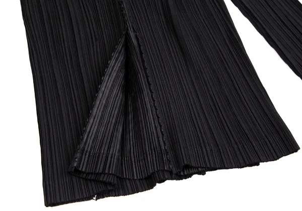 イッセイミヤケ フェットISSEY MIYAKE FETE ピンキングカット切替プリーツジャケット 黒3 K-104272_014