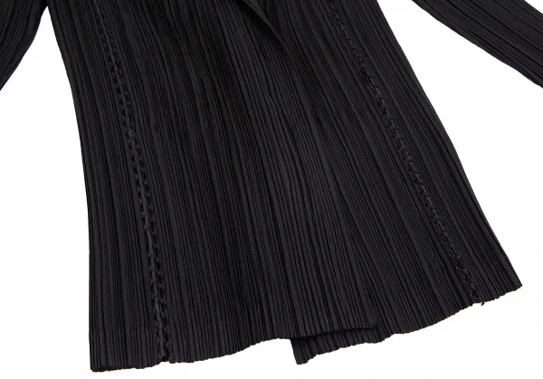 イッセイミヤケ フェットISSEY MIYAKE FETE ピンキングカット切替プリーツジャケット 黒3 K-104272_007