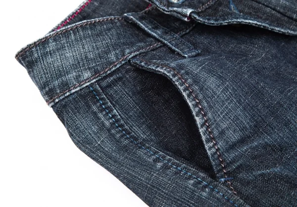 マリテフランソワジルボーMARITHE + FRANCOIS GIRBAUD ヒップロゴ刺繍スリムデニムパンツ インディゴM K-104274_010