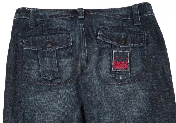 マリテフランソワジルボーMARITHE + FRANCOIS GIRBAUD ヒップロゴ刺繍スリムデニムパンツ インディゴM K-104274_002